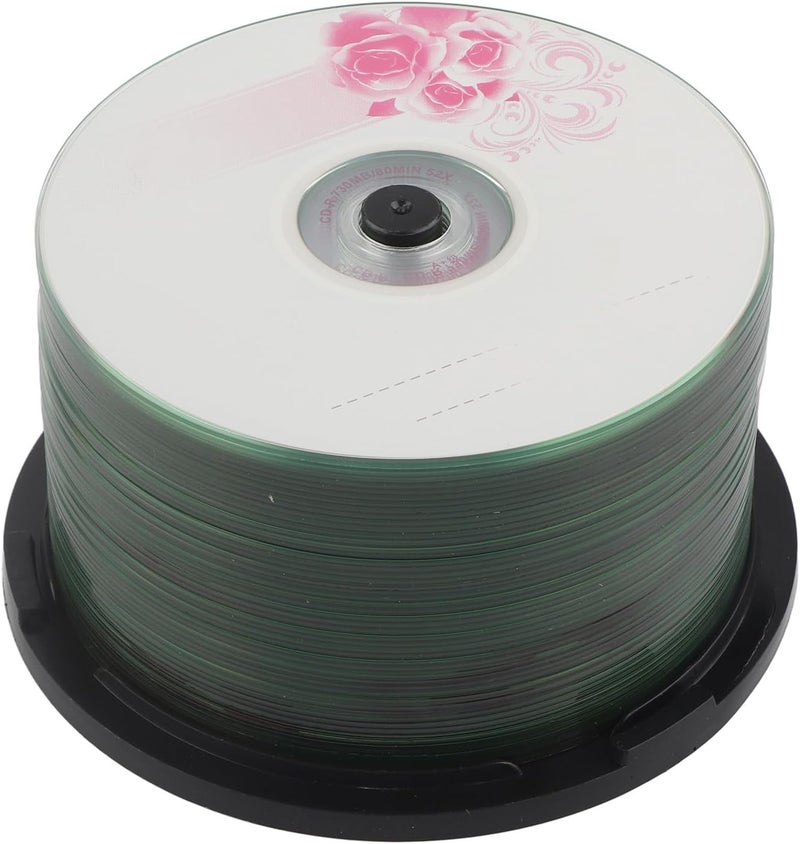 Tangxi أقراص CD فارغة، سرعة 52X سعة 730MB قرص قابل للتسجيل أقراص CD فارغة لتخزين الصور الرقمية بيانات الموسيقى، سرعة تسجيل 2 دقيقة، متوافق مع iOS، 175 أغنية 225 صورة (50 قطعة) - Image 1